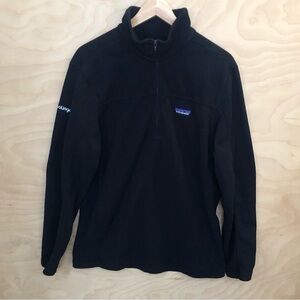 Patagonia 1/4 Zipper Black Fleece Pullover Sweatshirt Hoodie Unisex Size M.